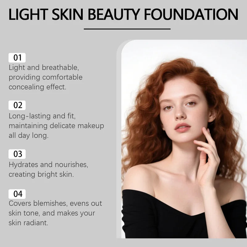 Waterproof Matte Finish High Coverage Foundation Cream for Face