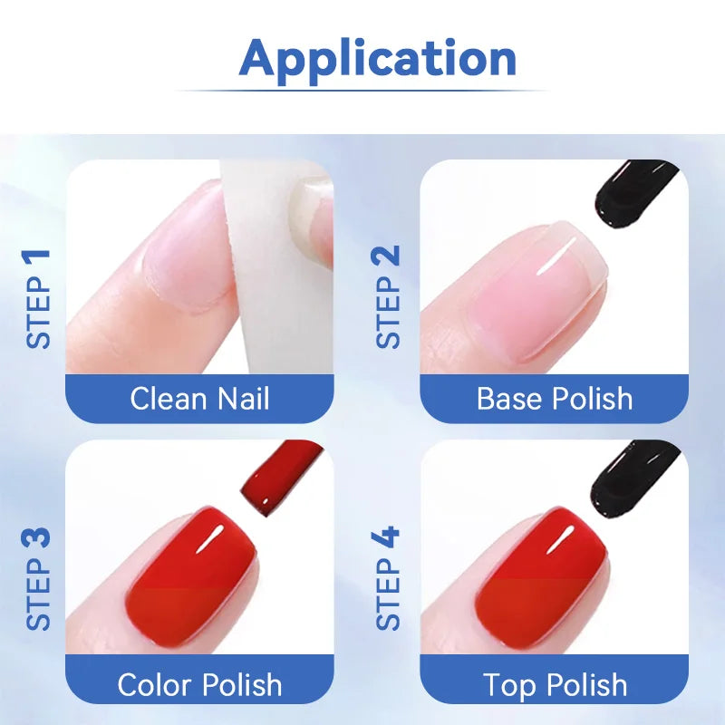 7ml Water-Based Nail Polish Base & Top Coat - Quick Dry, Long Lasting, No Lamp Needed
