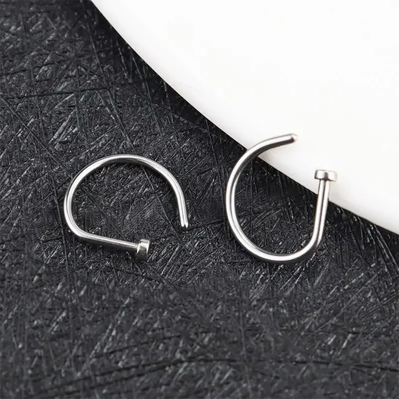 Fake Nose Rings Set - Non Piercing Clip-On Lip & Septum Jewelry for Women Men