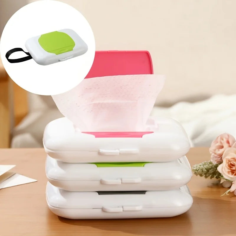 Refillable Baby Wipe Dispenser Case for Indoor Outdoor Travel & Reusable Use