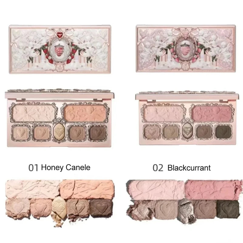 Flower Knows Makeup Swan Ballet Eyeshadow Palette Natural Nude Glitter Matte Shades