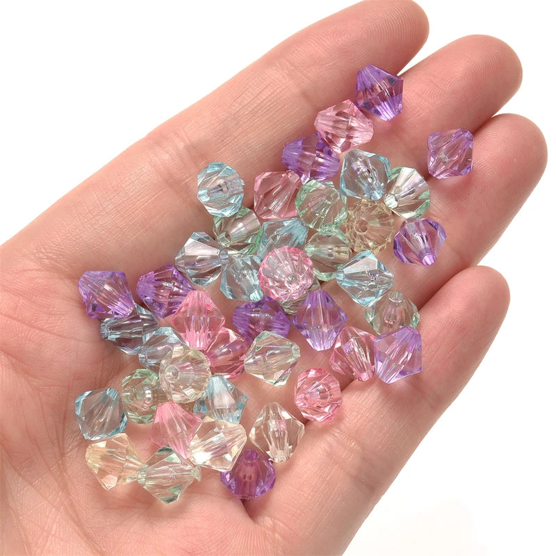Geometric Acrylic Beads 6/8mm Spacer Beads for Jewelry Making, Bracelets & DIY Crafts
