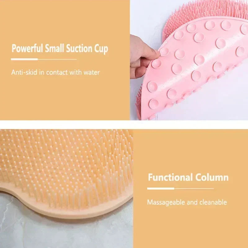 Silicone Massage Foot Pad Shower Mat with Non-Slip Sucker Bathroom Accessory