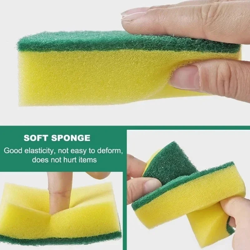 Absorbent Double-Sided Dish Sponge - Multi-Purpose Kitchen Cleaning Tool 10-50 Pcs