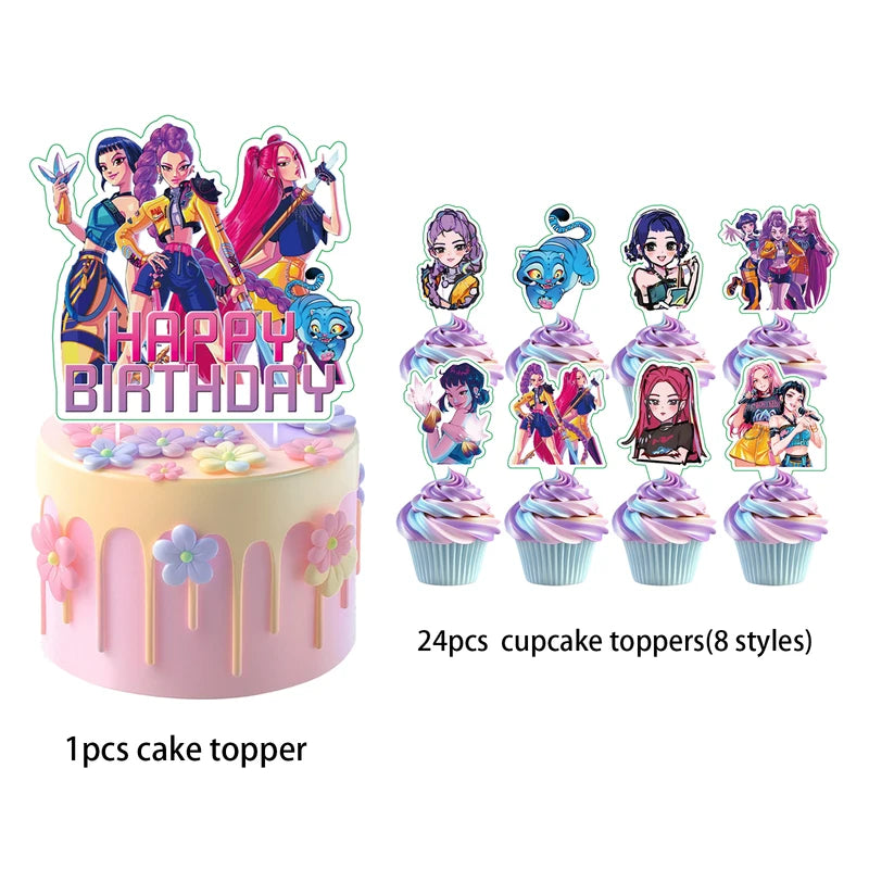 Cake Cupcake Toppers Set for Birthday Party Decor Food & Baking Supplies