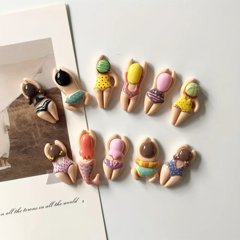 Magnetic Refrigerator Magnets 6-11pcs Little People Resin Home Decor & Gift Set