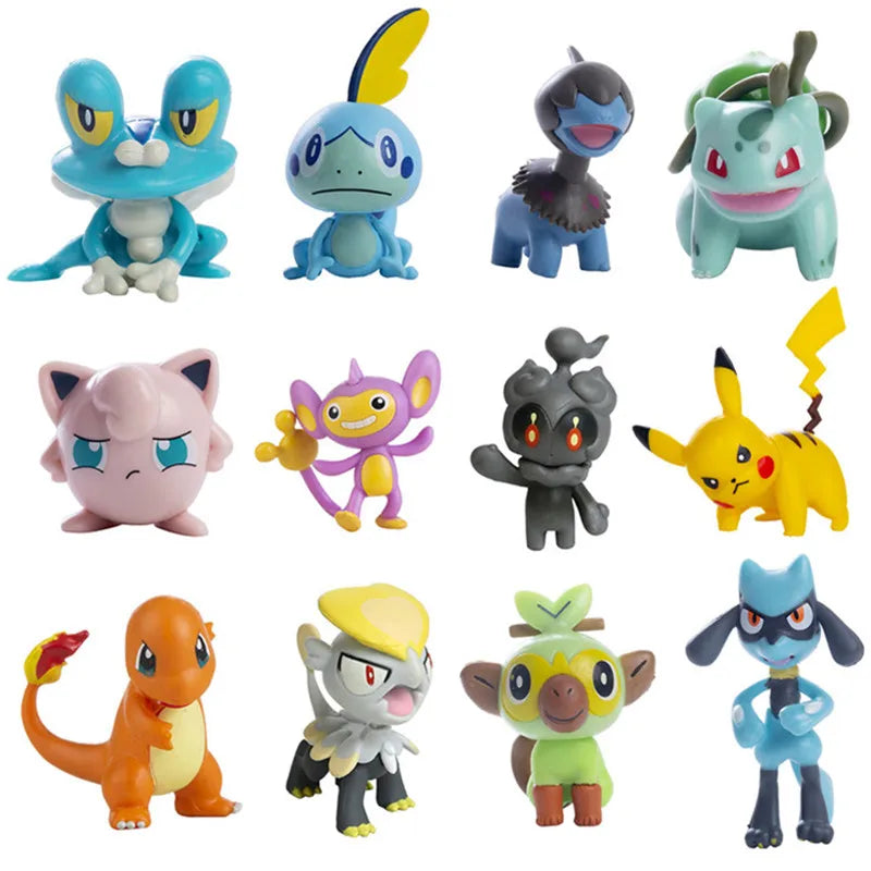 Pokemon Action Figures Collection - Pikachu Charizard Lucario 3.5-5 cm Toys