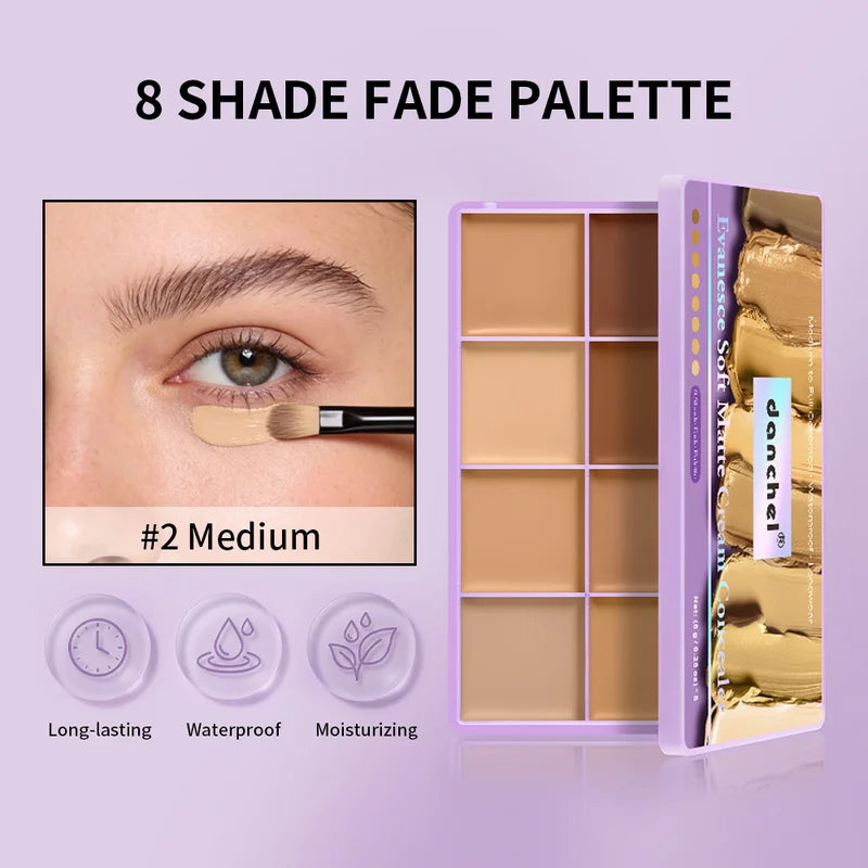 Waterproof Long-Lasting Matte Concealer Palette for Flawless Skin - Multi-Shade