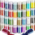 Sparkly Fine Glitter for Crafts & Nails - 32 Colors Rainbow Body & Face Glitter Powder