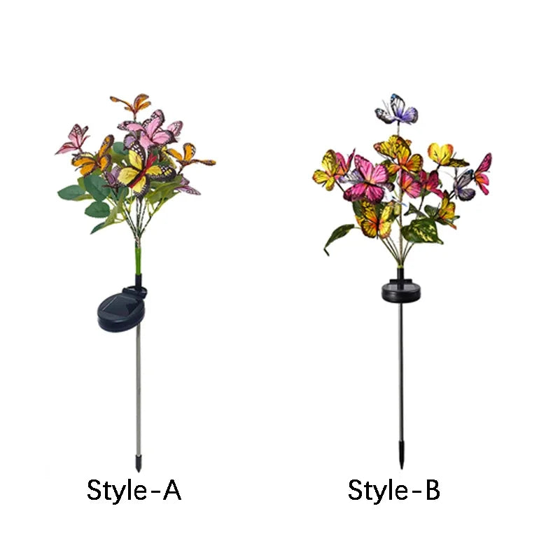 Outdoor Solar Butterfly Garden Lights - Pathway Lawn Yard Decor, Wedding & Christmas LED Lamps