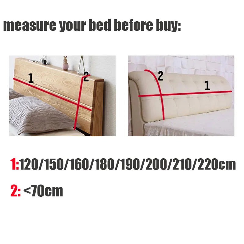 Velvet Bed Headboard Cover Soft Thickened Protective Bedspread