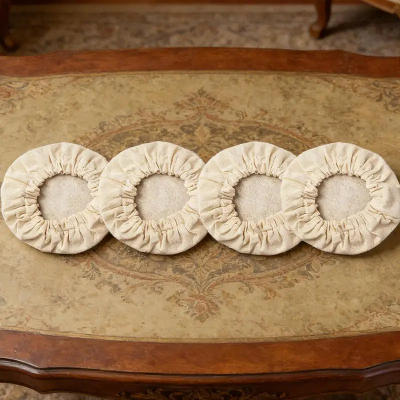 Reusable Linen Dough Jar Covers Set - 4 Pieces for Bread Proofing & Fermentation