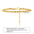 Men's Gold Color Chain Bracelet Hip Hop Stainless Steel Chunky Wristband Jewelry Gift for Him