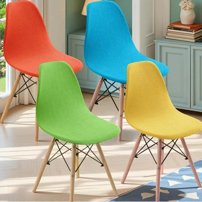 Waterproof Shell Chair Cover for Dining & Kitchen Chairs - Removable & Thin Summer Seat Protector