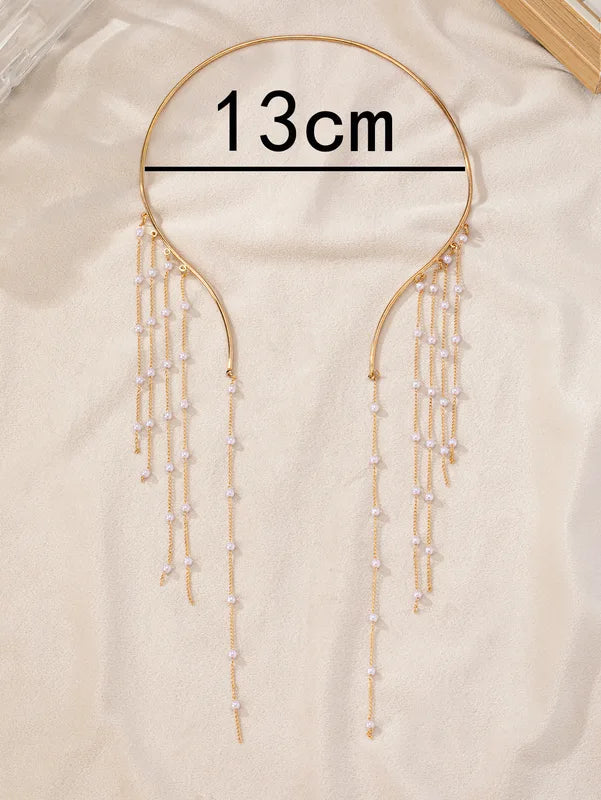 Pearl Tassel Necklace for Women - Elegant Fashion Jewelry, Party Gift