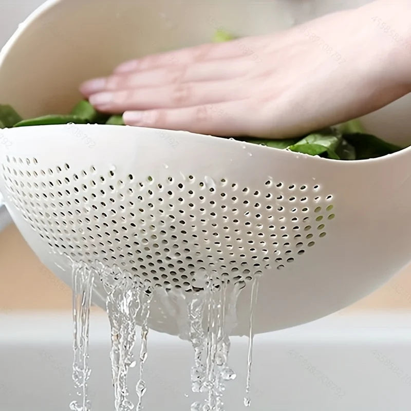 Multipurpose Rice Drainage Basket - Fruit & Vegetable Rinse Sieve, Small Kitchen Tool