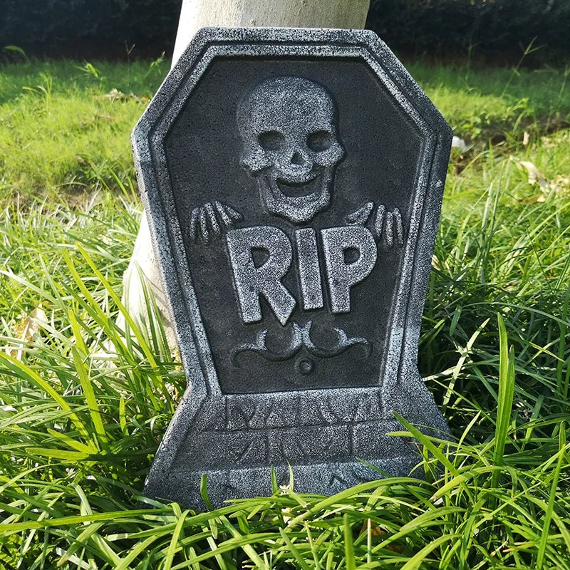 Halloween Foam Tombstone Decorations 4pcs Spooky Yard & Haunted House Props