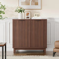 Modern Fluted Sideboard Buffet Cabinet with Adjustable Shelves and Storage