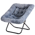 28-Inch Faux Fur Lounge Chair - Oversized Folding Reading & Living Room Seat