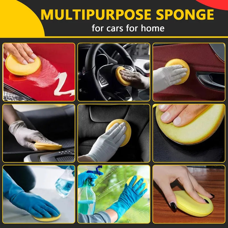 Car Waxing Polish Foam Sponges 12-Pack High-Density Detailing Applicator Pads