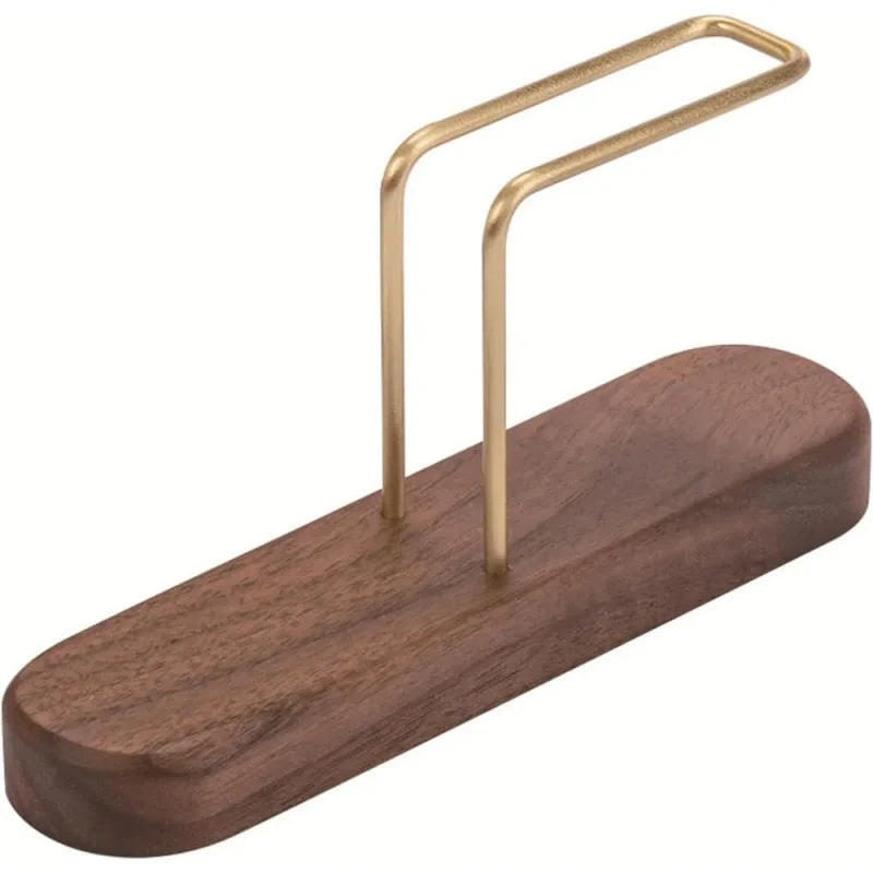Walnut Coffee Filter Holder Stand for V60 Paper Filters Kitchen Storage