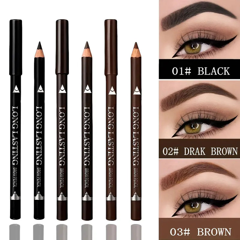 2-in-1 Waterproof Eyeliner & Eyebrow Pencil Set - Multi-Use Makeup Tool
