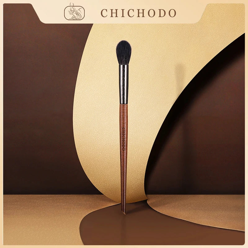 Professional Animal Hair Makeup Brush Set for Highlight Sculpting Powder - Soft Goat Hair