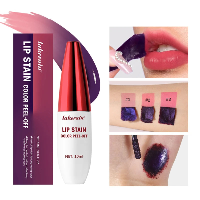 Long-Lasting Peel-Off Matte Lip Stain - Waterproof Lipstick, Lip Makeup
