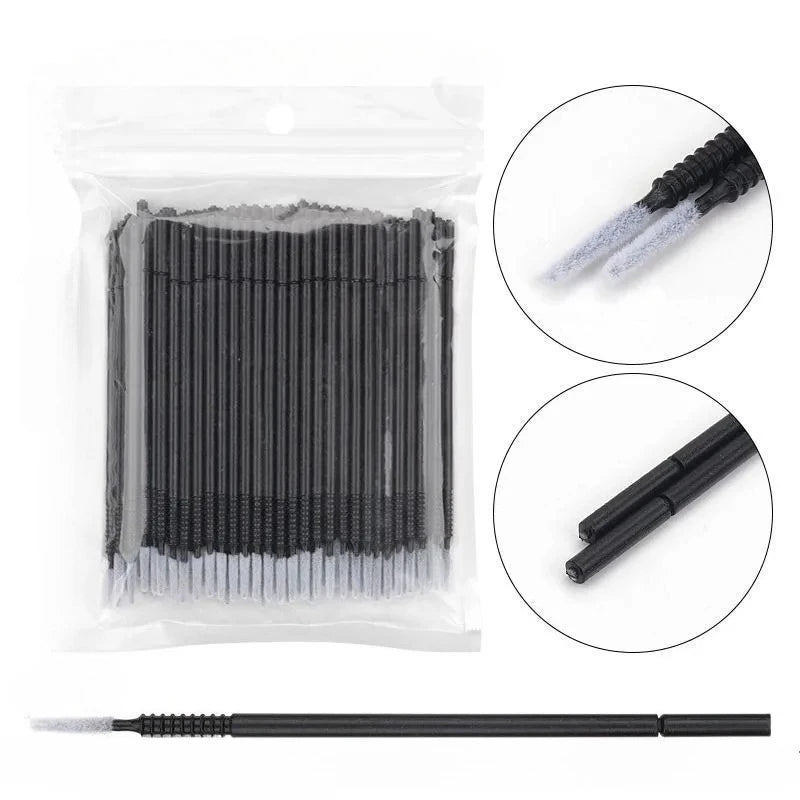 Disposable Spiral Mascara Brush Applicators Set - Microbrush Eyelash Extension Tools
