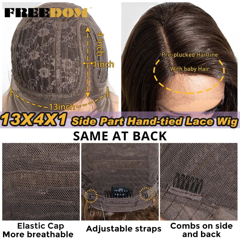 Long Wavy Synthetic Lace Front Wig for Black Women - 36 Inch Ombre Body Wave Daily Use