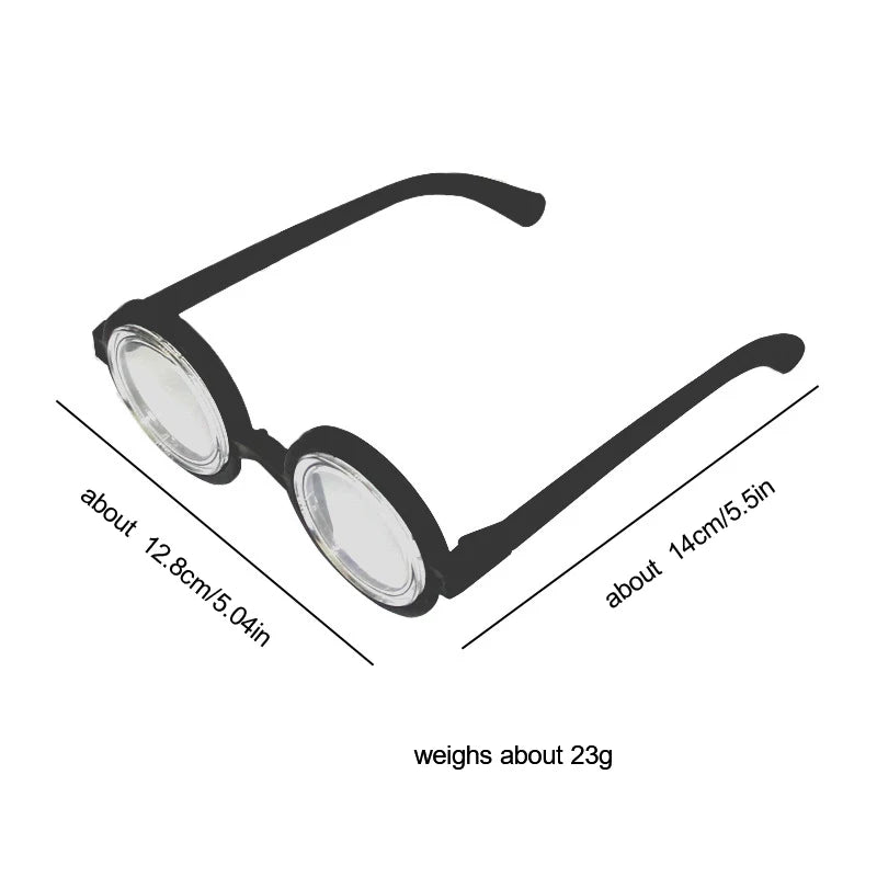 Round Plastic Glasses Costume Accessory for Halloween Party Kids Teens