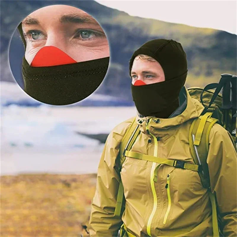 Anime Half Face Mask with Shell Nose and Mouth Cover - Cosplay Prop Black/Red