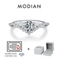 D Color Moissanite Engagement Ring 925 Sterling Silver Wedding Jewelry