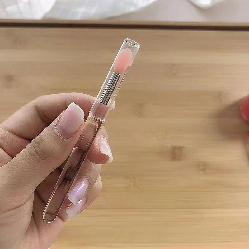 Portable Silicone Lip & Eye Makeup Brush Set - Soft, Multifunctional Applicators
