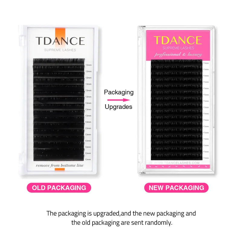 16-Row Classic Faux Eyelash Extensions - Natural, Dark Black, Soft for Professional Use