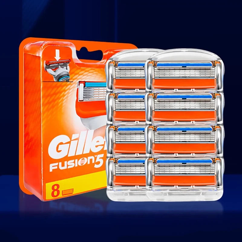 Gillette Fusion 5 Razor Blade Refills – Safety Manual Shaving Head Replacement for Men
