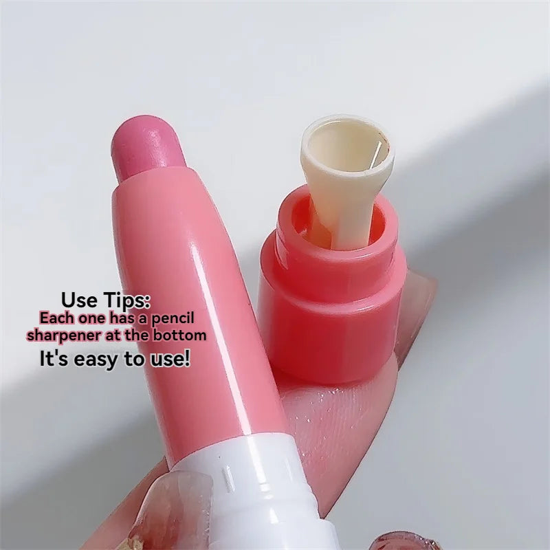 Matte Lip Liner with Lip Gloss Set - Long-Lasting, Non-Stick, Full Size
