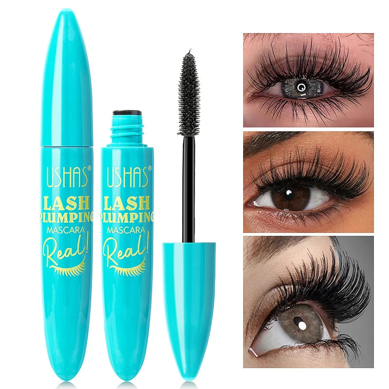 Ultra Long Lasting Waterproof Fiber Mascara with 360 Degree Spiral Brush - Eyelash Extension Makeup