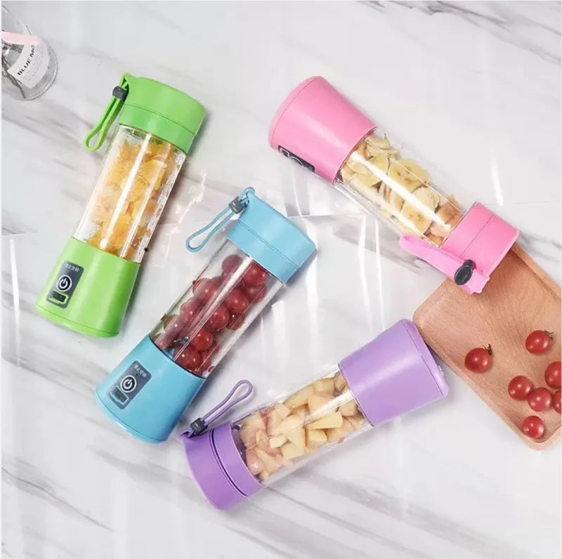 Portable Juicer Blender with Stainless Steel Cutter - Rechargeable Mini Fruit & Milkshake Mixer