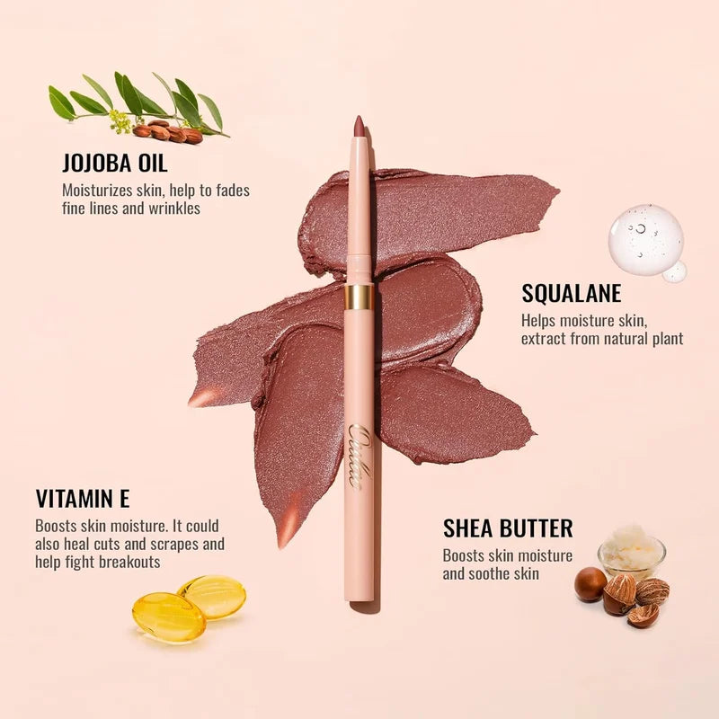 Waterproof Lip Liner Pencil with Matte Velvet Finish for Precise Lip Makeup