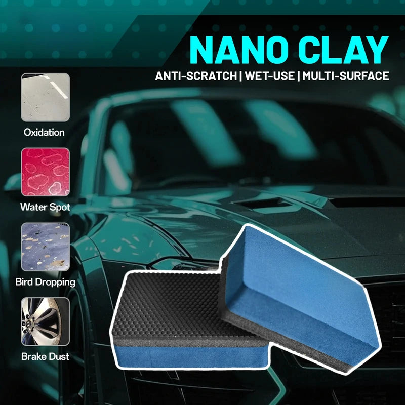 3-Layer Professional Clay Sponge for Scratch-Safe Car Detailing & Multi-Surface Cleaning