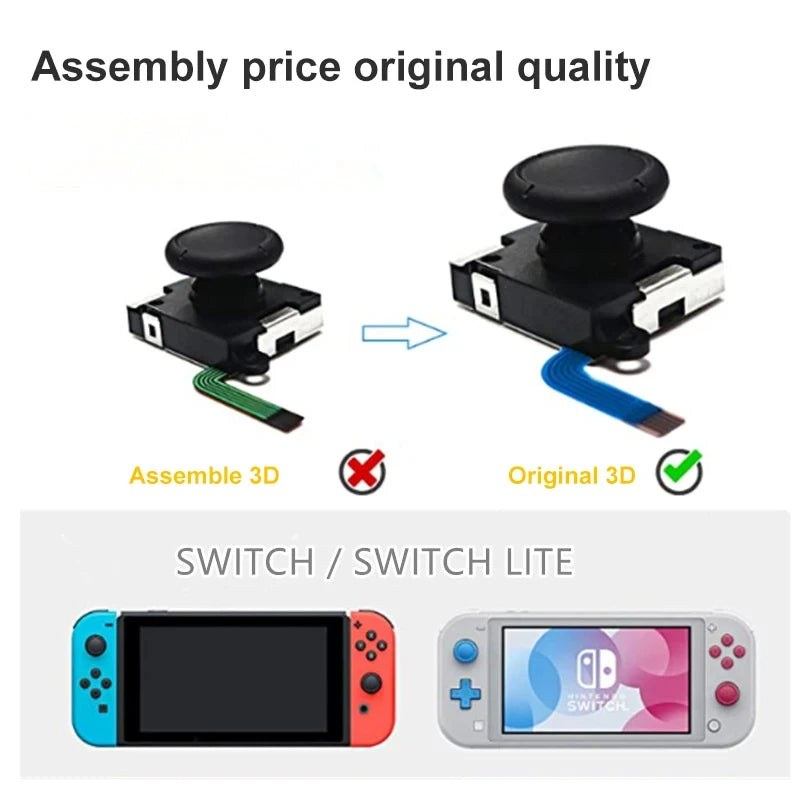 10Pc Replacement Joystick Set for Nintendo Switch Joy-Con Analog Thumb Sticks