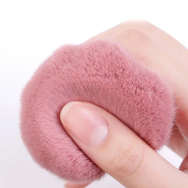 Mini Fluffy Powder Blush Brush Set for Women & Girls – Portable Makeup Tools