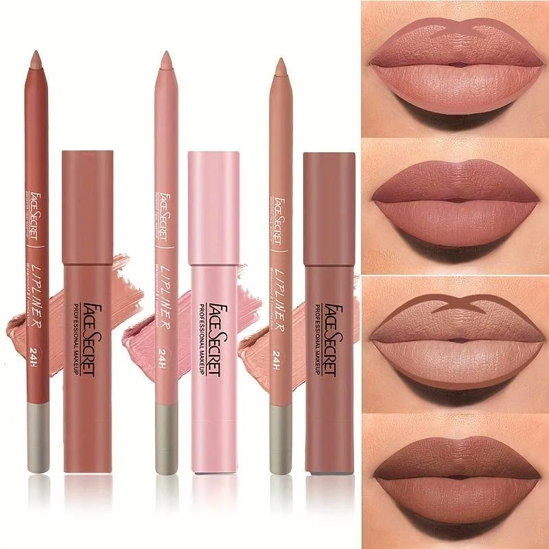 Matte Lipliner & Lipstick Set Waterproof Long Lasting Lip Makeup with Soft Color