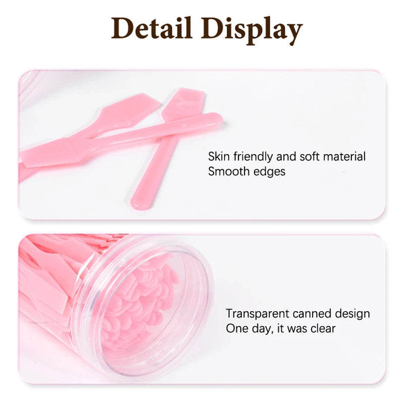 Mini Cosmetic Spatula Set for Face & Makeup Application - 100 Pcs