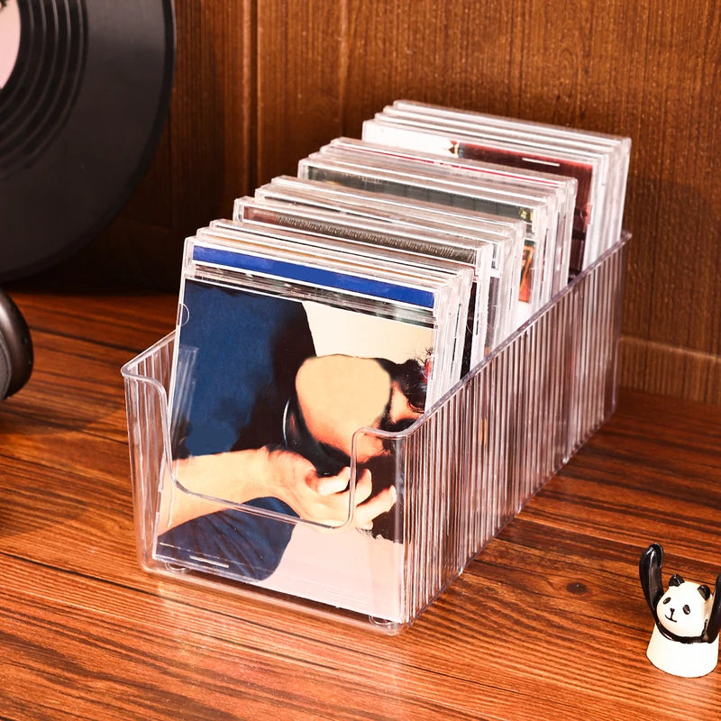 Large Capacity CD DVD Storage Box Acrylic Organizer Dustproof Desktop Rack
