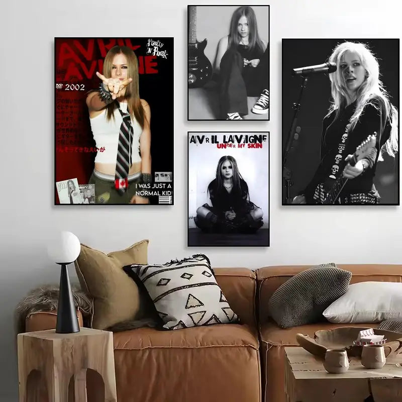 Artistic Avril Lavigne Poster Wall Decor for Bedroom & Living Room - Premium Canvas