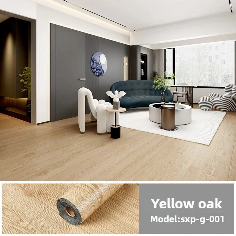 DIY Self-Adhesive Vinyl Flooring Roll Waterproof PVC Film Peel & Stick Home Decor