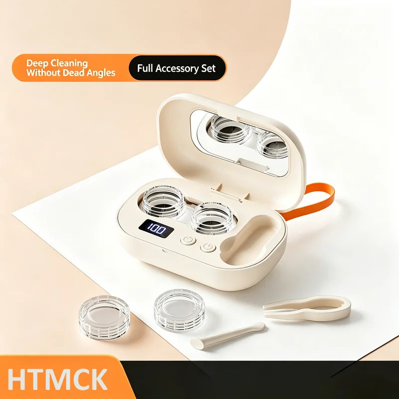 Portable Rechargeable Contact Lens Cleaner Machine for Soft, RGP & Color Lenses