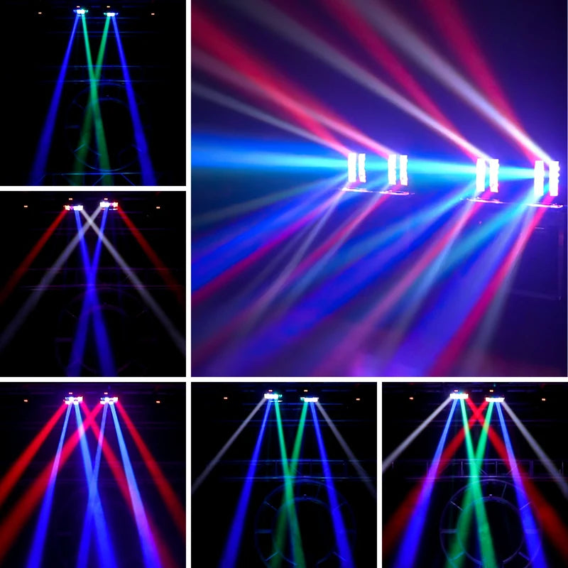 Mini Spider LED Stage Light 80W RGBW Moving Head DMX Stage Lighting for DJ Party Wedding